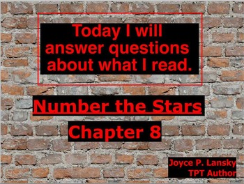 Preview of Number the Stars Literary Unit or Chapters 8 & 9 on Promethean Board