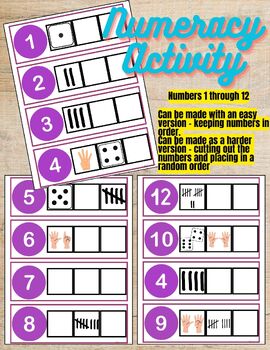 Preview of Numeracy Activity | Special Education | Numbers 1-12