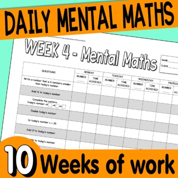 Preview of Numeracy Centers 10 Week Morning Mental Maths Program