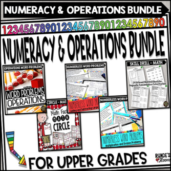 Preview of Numeracy and Problem Solving Math Activity Bundle for Upper Grades