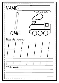 Preview of Numeracy and handwriting practice, number tracing worksheet, NSW foundation Font