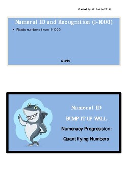 Preview of Numeral ID (NUMERACY PROGRESSION BUMP IT UP WALL)