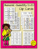 Numeral-Quantity (0-20) Clip Cards + Matching Cards (Monte