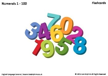 Preview of Numerals 1 - 100 Flashcards