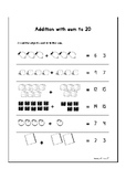 Numerals: Addition with Sum to 20