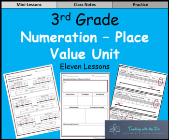 Preview of Numeration-Place Value Unit for 3rd Grade | Lessons, Practice, Assessment