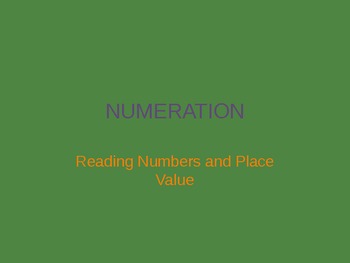 Preview of Numeration and Place Value PowerPoint