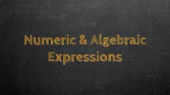 Preview of Numeric & Algebraic Expressions Interactive Digital Notebook