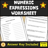 Numerical Expressions Worksheet | Teachers Pay Teachers