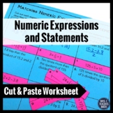 Numeric Expressions and Statements Worksheet Activity 5.OA.2