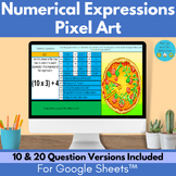 Numerical Expressions 5th Grade Math Pixel Art | 5.OA.2