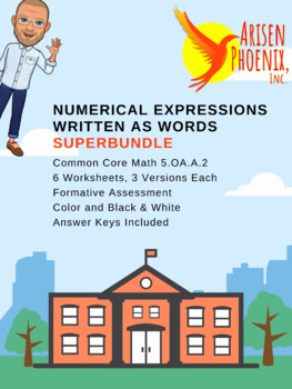 Preview of Numerical Expressions Written as Words 5oaa2 DOUBLE BUNDLE