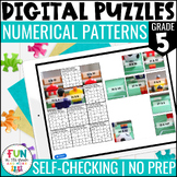 Numerical Patterns Digital Puzzles {5.OA.3} 5th Grade Math
