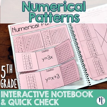 Preview of Numerical Patterns Interactive Notebook Activity & Quick Check TEKS 5.4C 5.4D