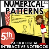 Numerical Patterns Interactive Notebook Set | TEKS 5.4C & TEKS 5.4D