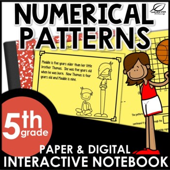 Preview of Numerical Patterns Interactive Notebook Set | TEKS 5.4C & TEKS 5.4D