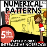 Numerical Patterns Interactive Notebook Set | TEKS 5.4C & 