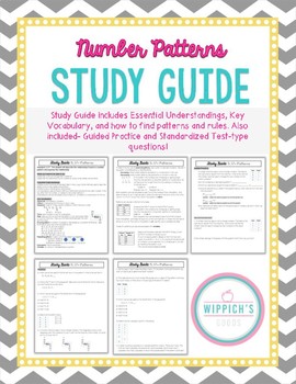Preview of Numerical Patterns Study Guide