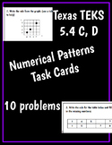 Numerical Patterns Task Cards TEKS 5.4 C and D