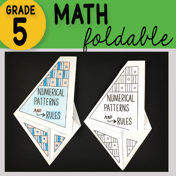 Preview of Numerical Patterns and Rules Math Interactive Notebook Foldable