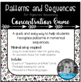 Numerical Patterns and Sequences Concentration/Memory Game