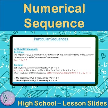Preview of Numerical Sequence | High School Math PowerPoint Lesson Slides