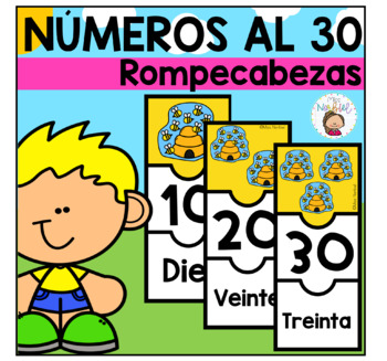 Números al 30 Rompecabezas, Numbers to 30 puzzles by Miss