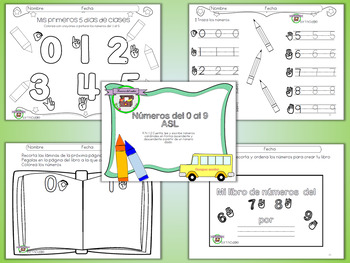 Preview of Números del 0 al 9 en "ASL"