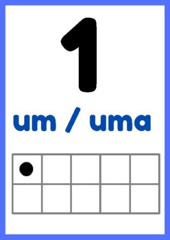 Preview of Números em Português 1 - 10 / Numbers in Portuguese 1 - 10