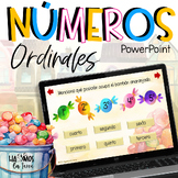 Números ordinales hasta el vigésimo in Spanish PPT + test