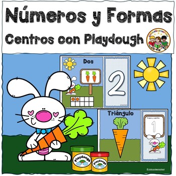 Preview of Numeros y formas. Centros de trabajo con playdough y dry-erase