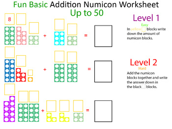 Preview of Numicon Addition Worksheet