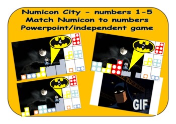 Preview of Numicon Gotham city - numbers 1-5 - Match the shapes to Numicon
