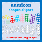 Numicon Shapes Clipart Collection - 20 transparent .png shapes