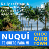 Nuqui by ChocQuibTown song activities for Spanish classes