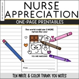 Nurse Appreciation Day Thank You Notes | School Nurse Cards