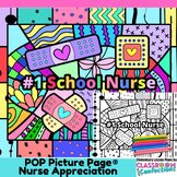 School Nurse Appreciation Week Coloring Page Pop Art Print