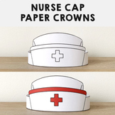Nurse cap coloring paper crown - Easy kids crafts by Happy Paper Time
