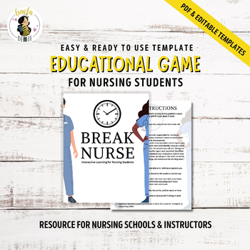 Preview of Nurse Game Template: Editable Nursing Education Tool for Nursing Instructors