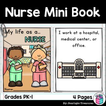 Preview of Nurse Mini Book for Early Readers - Careers and Community Helpers