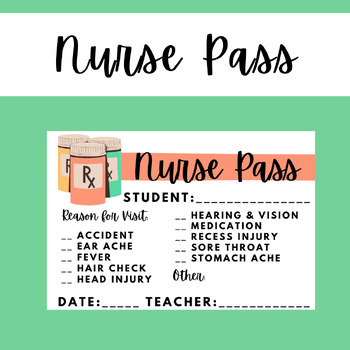 Preview of Nurse Pass