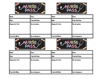 Preview of Nurse's Passes