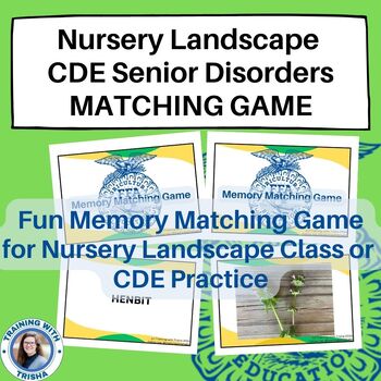 Preview of Nursery Landscape CDE - Senior Disorder ID MATCHING GAME