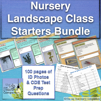 Preview of Nursery Landscape Class Starters Bundle - Distance Learning - Google Classroom