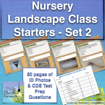 Preview of Nursery Landscape Class Starters - Set 2 - Distance Learning- Google Classroom