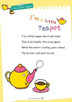 Download Nursery Rhyme Activities : I'm a little teapot *Printables | TpT