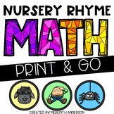 Nursery Rhyme Activities Math - Color by Number, Print & G