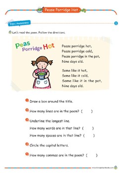 Nursery Rhyme Activities : Pease Porridge Hot *Printables | TpT