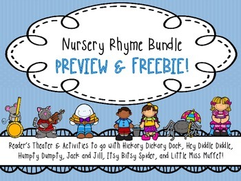 Preview of Nursery Rhyme Activity Pack & Reader's Theater PREVIEW/FREEBIE