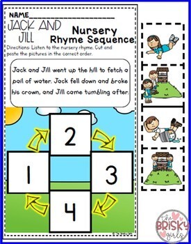 Nursery Rhymes Preschool Jack and Jill (Nursery Rhyme Sequencing)